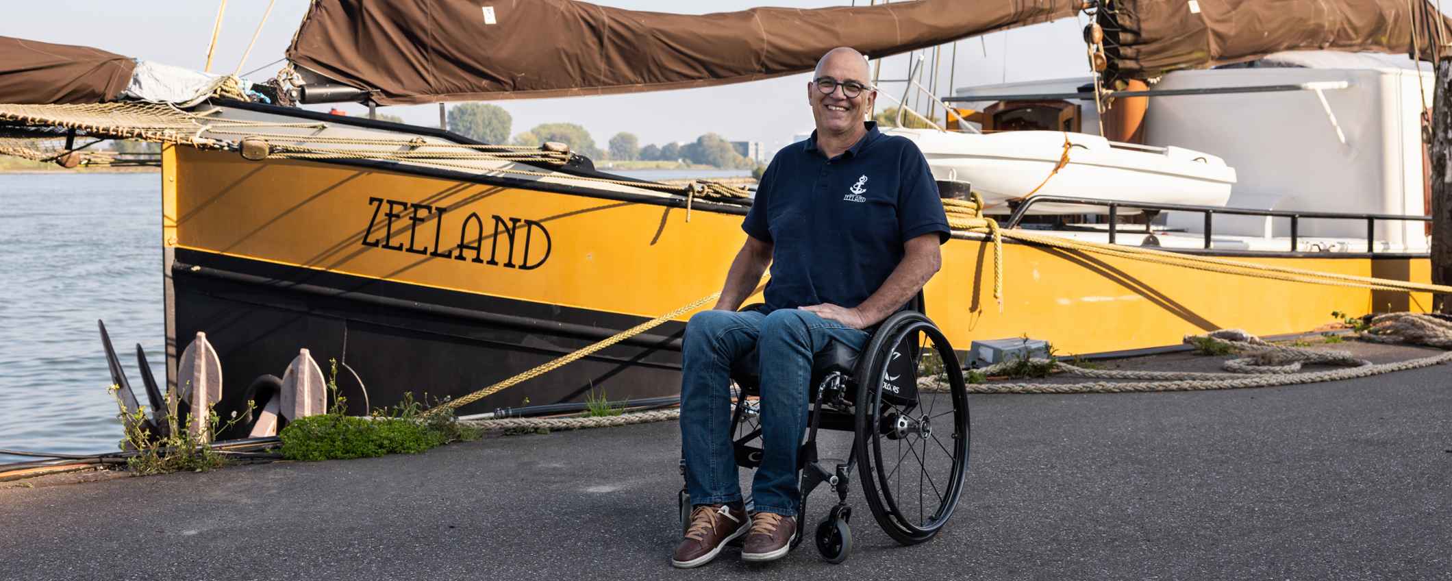 Peter van't Wout (NL), oprichter van de Stichting Zeeland die een schip ombouwde tot aangepast voor mensen met een handicap. Foto: Jurre Rompa.