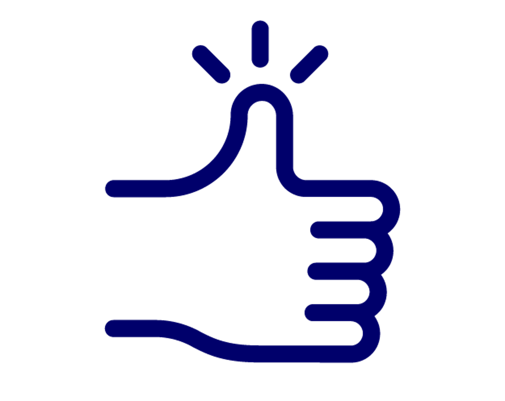 pictogram dat een duim voorstelt